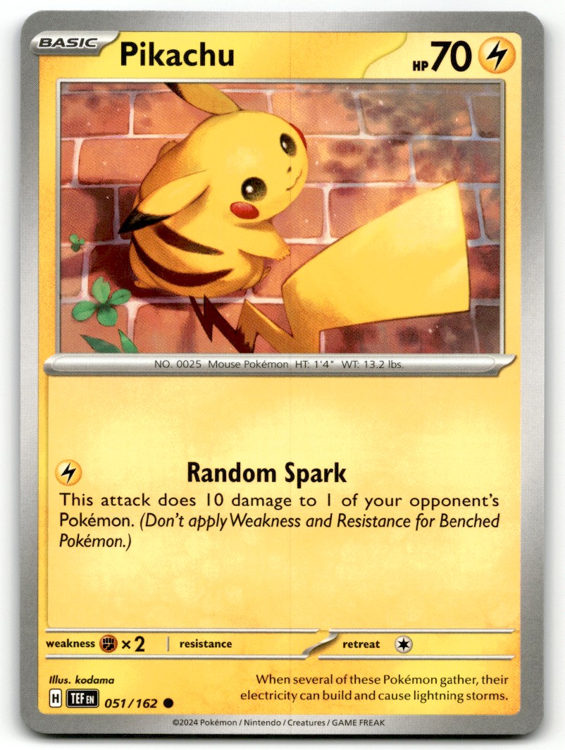 Pokemon Trading Card TCG Pikachu #51 | eBay