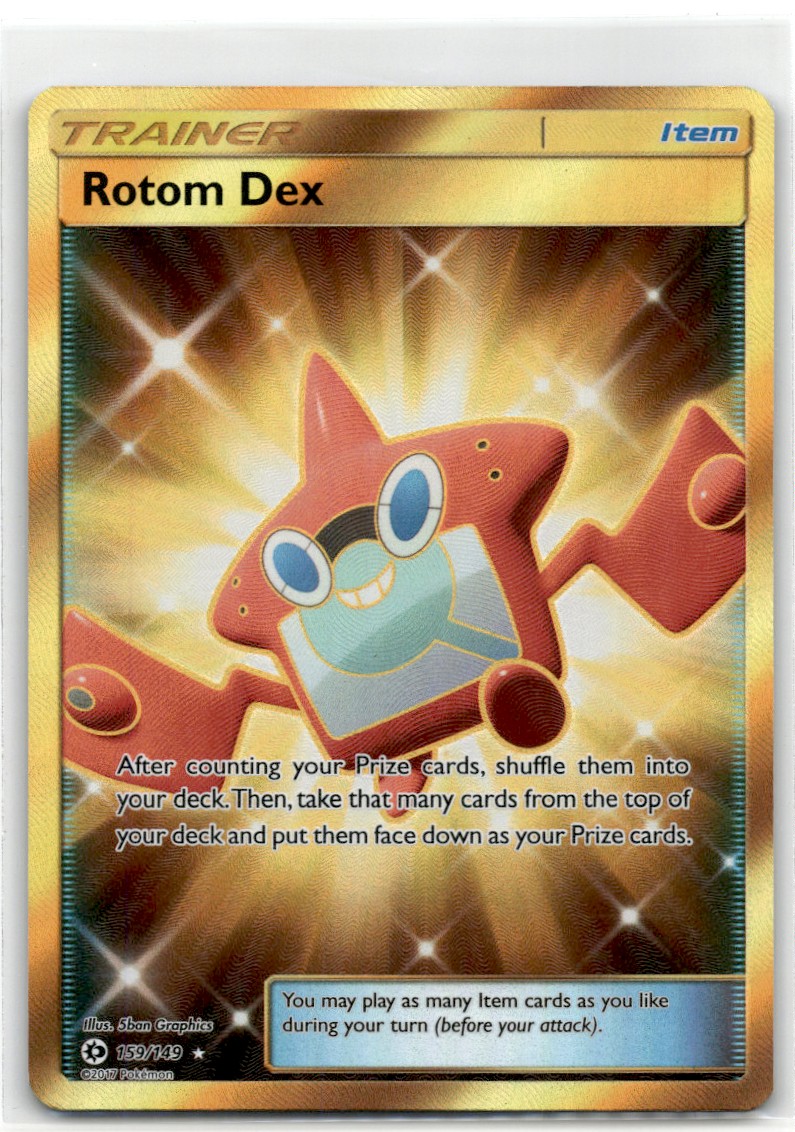 Pokemon Trading Card TCG Rotom Dex GOLD #159 | eBay