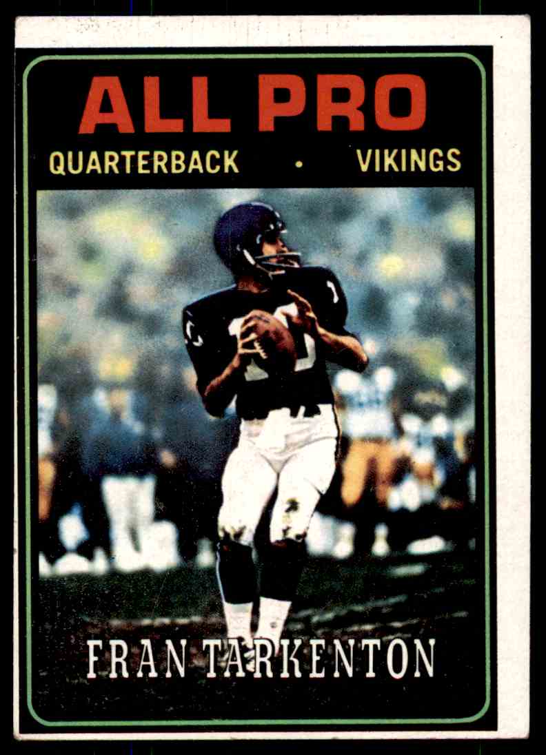 1974 Topps All Pro Fran Tarkenton Vikings #129 *Noles2148* Cs 10