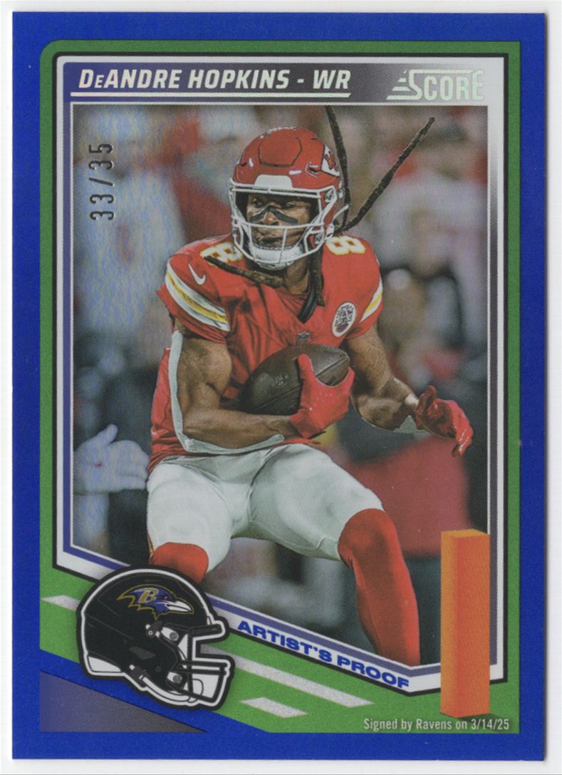 2025 Panini Score Artist's Proof DeAndre Hopkins /35 Baltimore