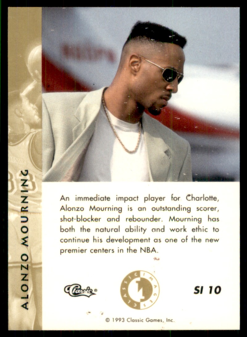 1993-94 Classic Images Alonzo Mourning #10 card back image