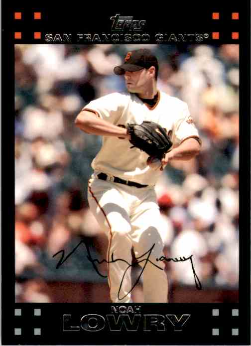 2007 Topps Baseball Card Noah Lowry #158 card front image
