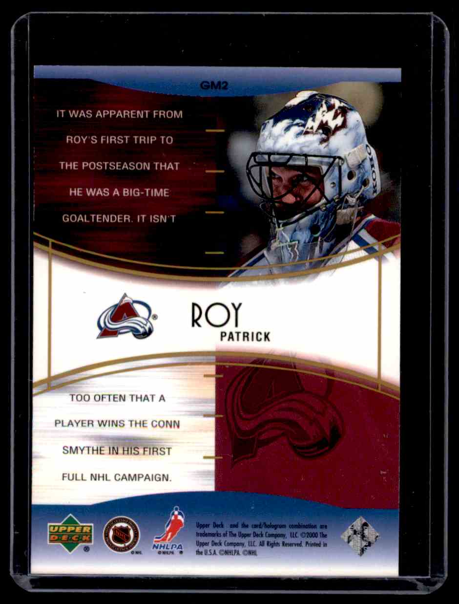 199900 Upper Deck MVP Golden Memories Patrick Roy GM2 eBay 199900 Upper Deck MVP Golden Memories Patrick Roy GM2 eBay