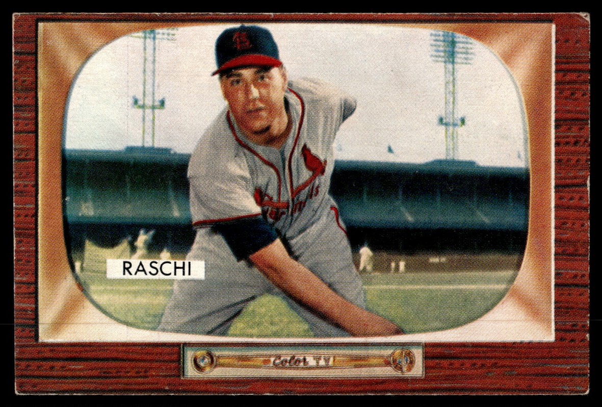 1955 Bowman Vic Raschi VG/EX St. Louis Cardinals #185 | eBay