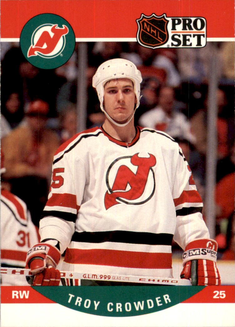 1990-91 Pro Set Troy Crowder Rookie New Jersey Devils #620 NHL