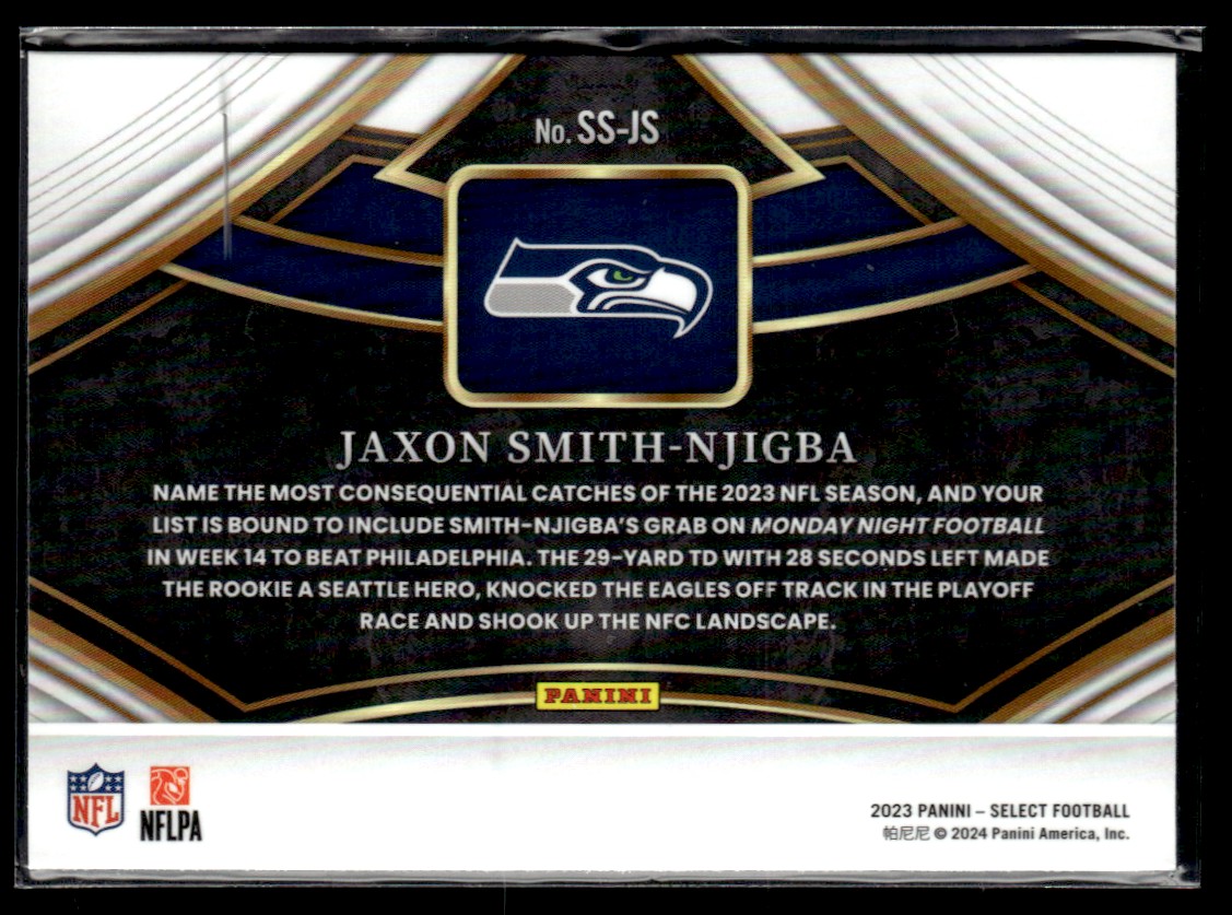 2023 Panini Select Snapshots Jaxon Smith-Njigba #SS-JS card back image