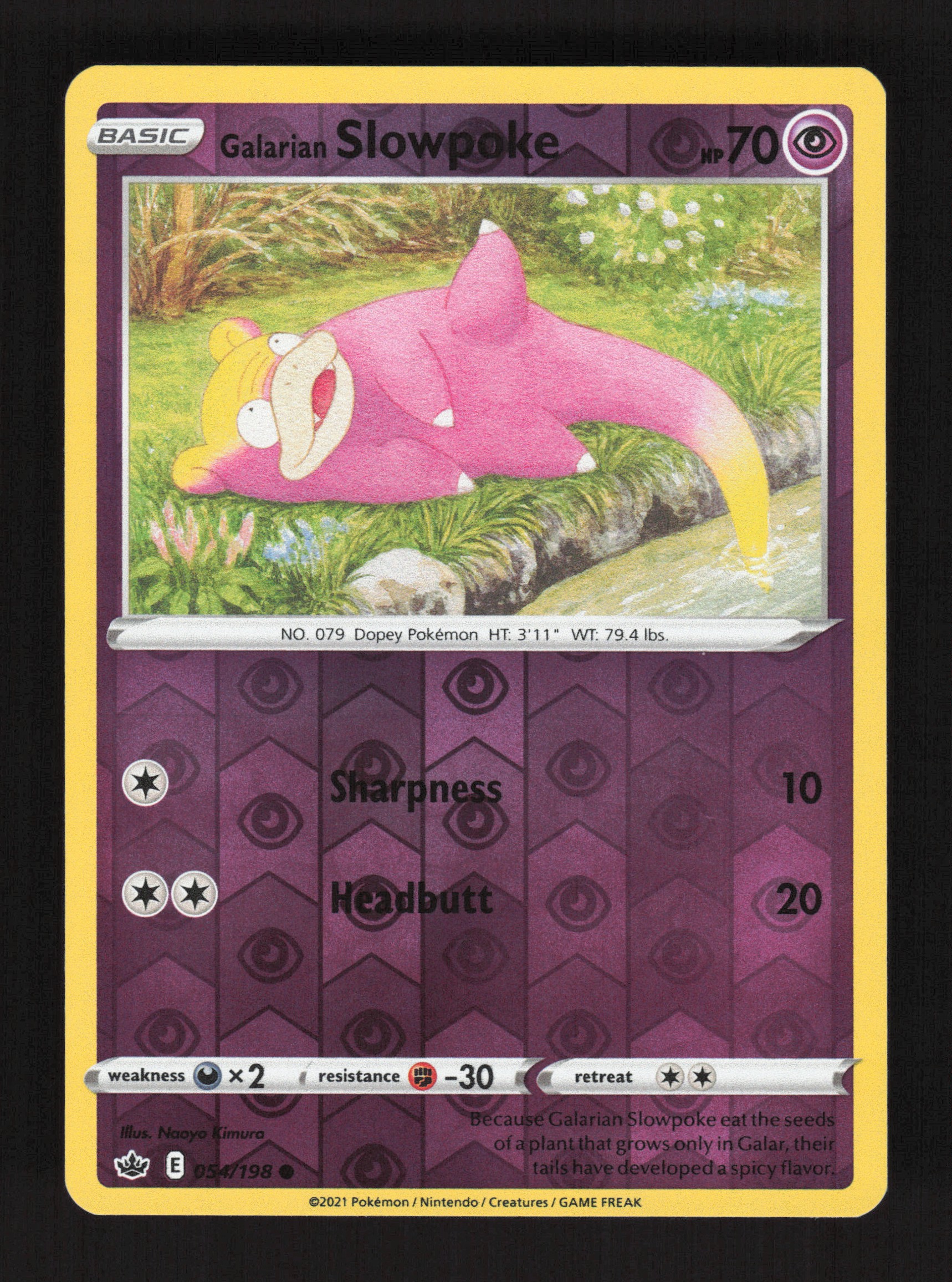 MEMBERS　ONLY メンバーズオンリー　コーデュロイ　slowpoke 2021 Pokemon Galarian Slowpoke 054/198 Reverse Holo Common