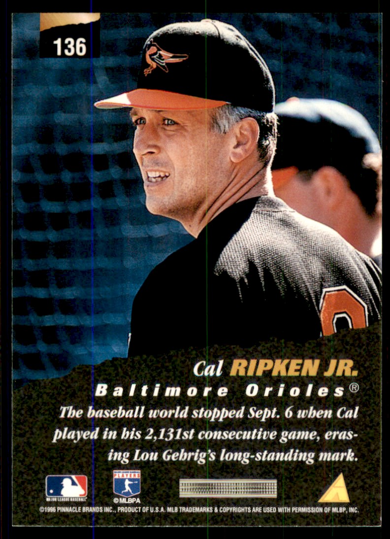 1996 Pinnacle #136 Cal Ripken Jr. Baltimore Orioles | eBay