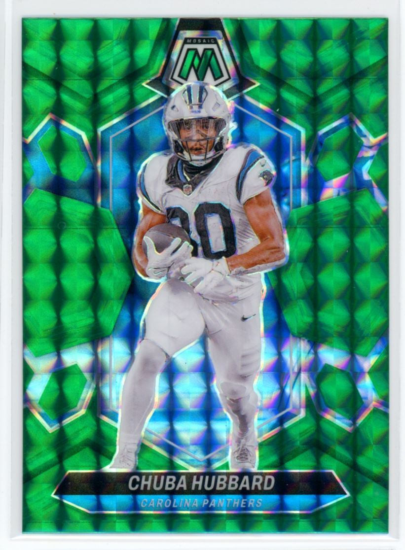 2024 Panini Mosaic Green Prizm Chuba Hubbard Carolina Panthers #30
