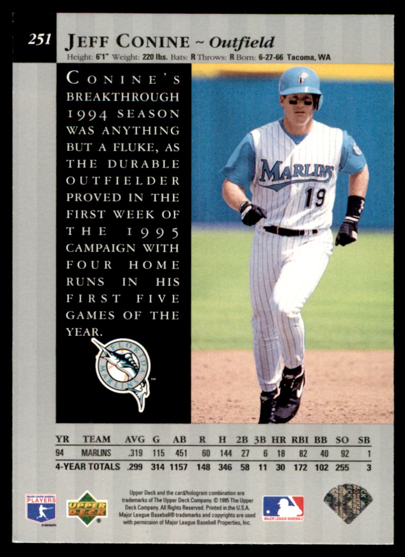 1995 Upper Deck Special Edition Jeff Conine Florida Marlins #251
