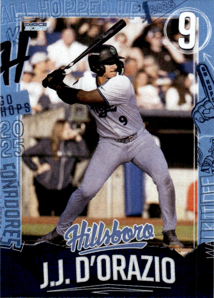 タレントカード &TEAM JO 2025 JJ D'Orazio Choice Minor League Rookie Card RC Hillsboro Hops