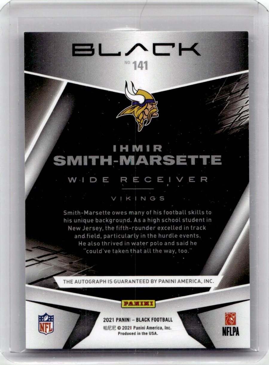エミール スミス ロウ Panini Immaculate 直筆サイン 2021 PANINI BLACK AUTOGRAPH ROOKIE IHMIR SMITH-MARSETTE RC AUTO