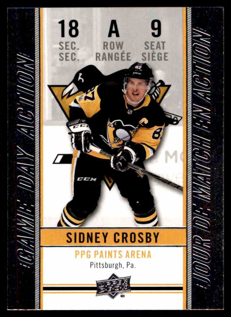 Sidney Crosby Hockey Card 2016-17 Tim Hortons Game Day Action #10 Sidney Crosby