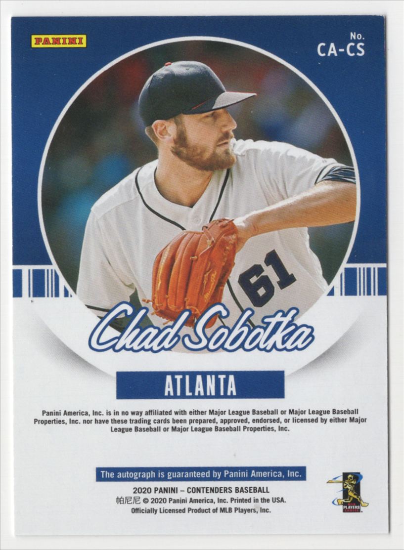 2020 Panini Contenders Chad Sobotka #CA-CS card back image