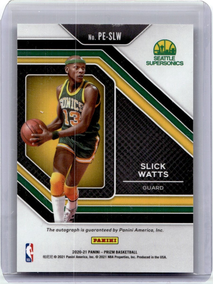 2020-21 Panini Prizm Penmanship Autograph Slick Watts Auto Seattle
