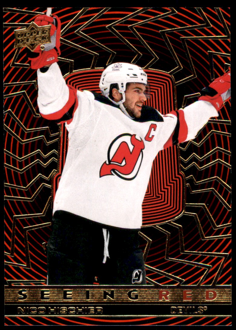 2023-24 Upper Deck Extended Series Seeing Red Gold Nico Hischier - Main Image