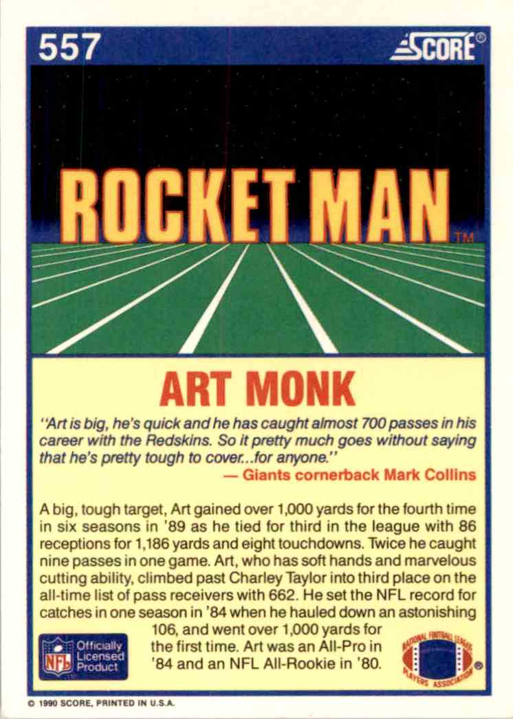 1990 Score Rocket Man Art Monk #557 on Kronozio