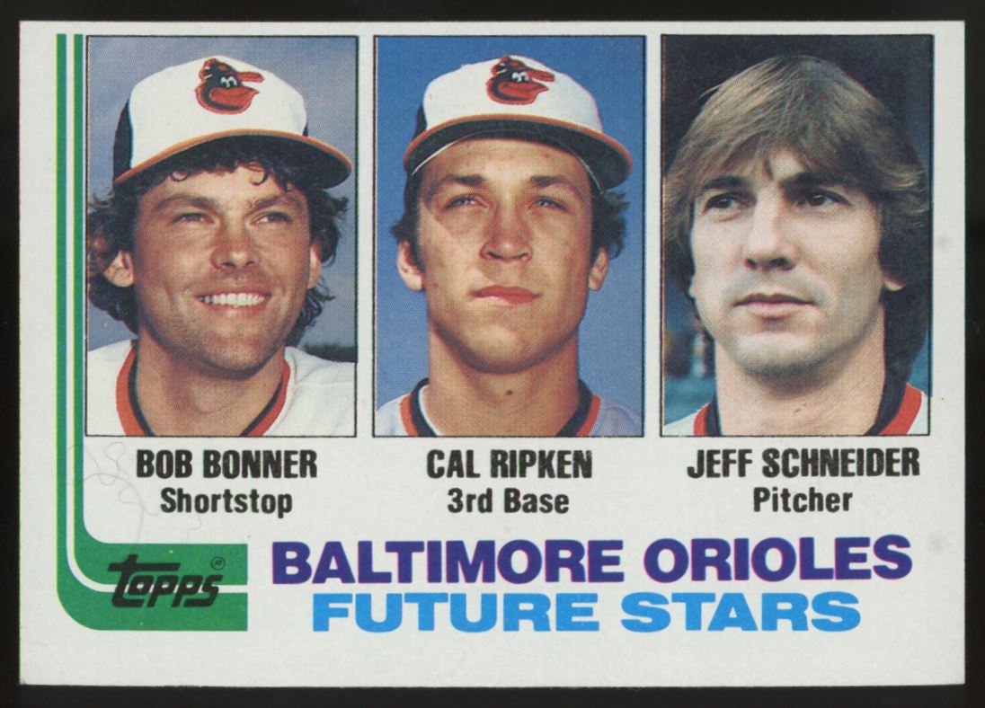 1982 Topps Orioles Future Stars - Bob Bonner/Cal Ripken/Jeff