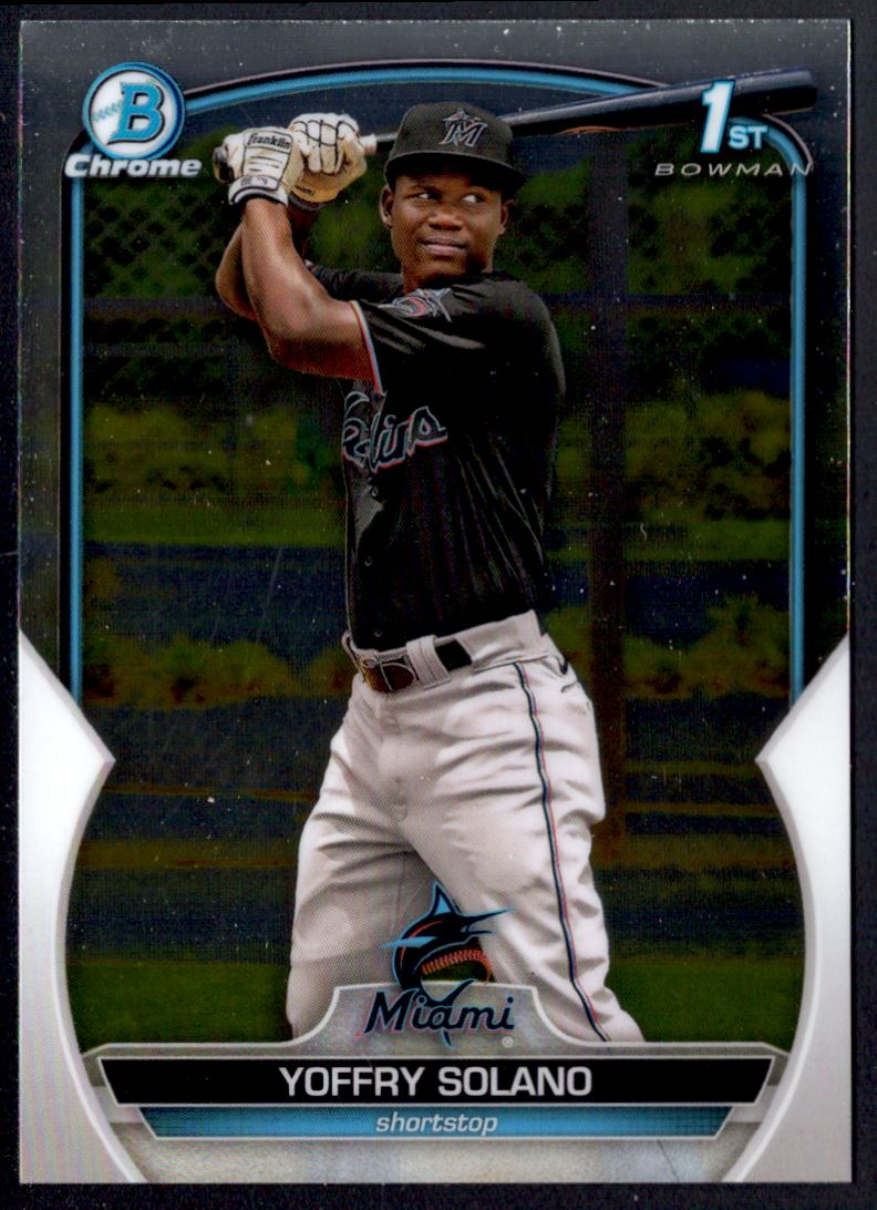 Yoffry Solano 2023 Bowman Chrome Prospects Rookie 1st Card ! RC !! #BCP-72  Miami | eBay