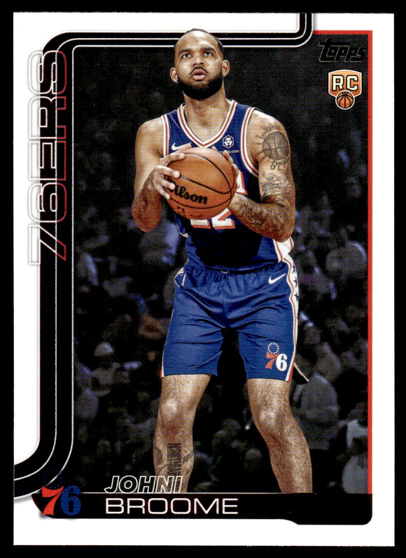2025-26 Topps JOHNI BROOME #235 Philadelphia 76ers Rookie RC | eBay