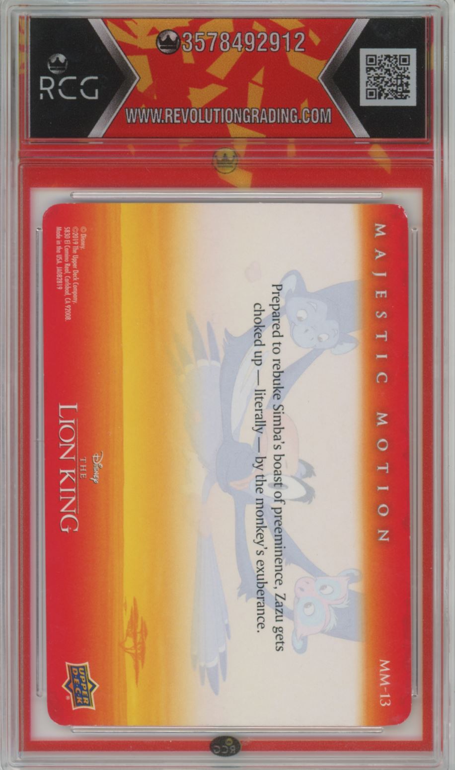 ZAZU RCG 6 2019 DISNEY LION KING MAJESTIC MOTION #MM13