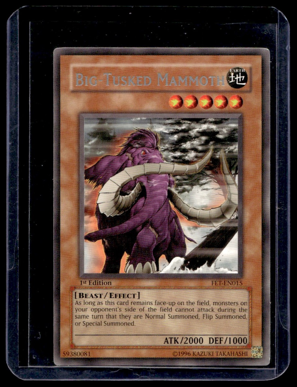 1996 Yu-Gi-Oh! 1st Edition Big-Tusked Mammoth #FET-EN015 | eBay