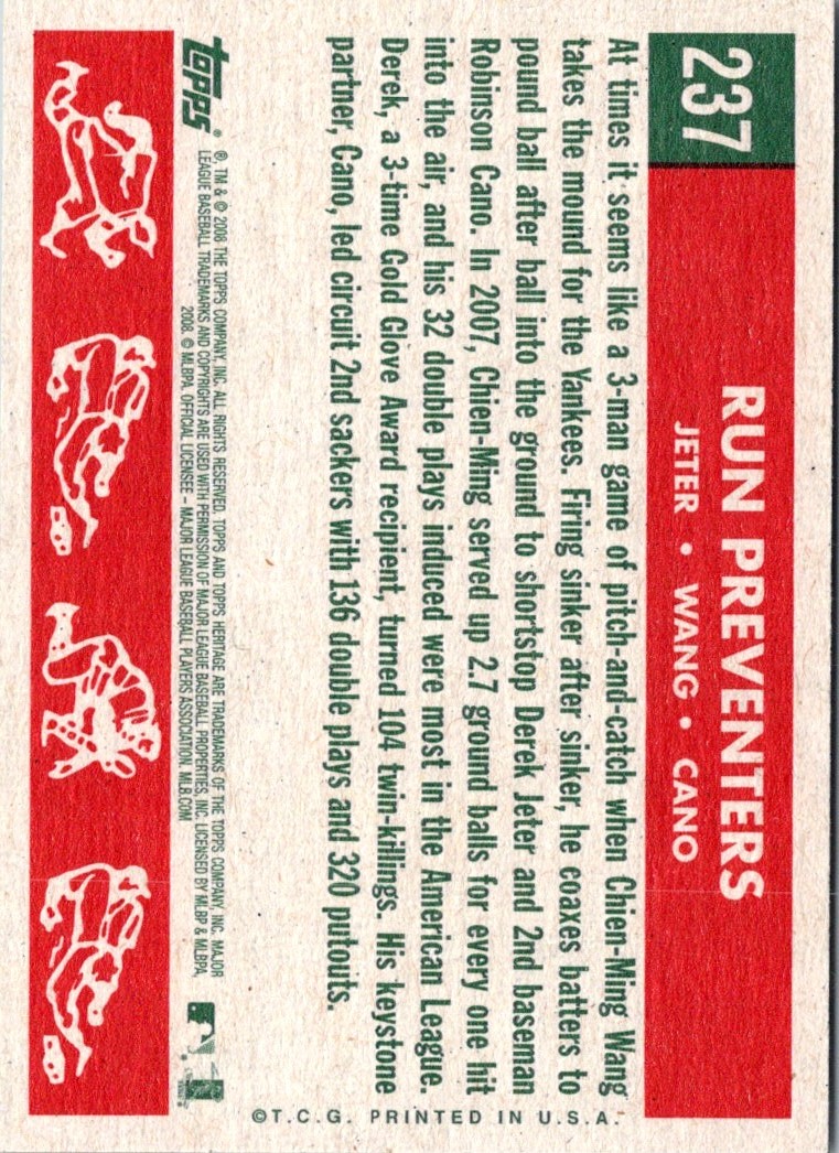 2008 Topps Heritage Pete Runnels #370 card back image