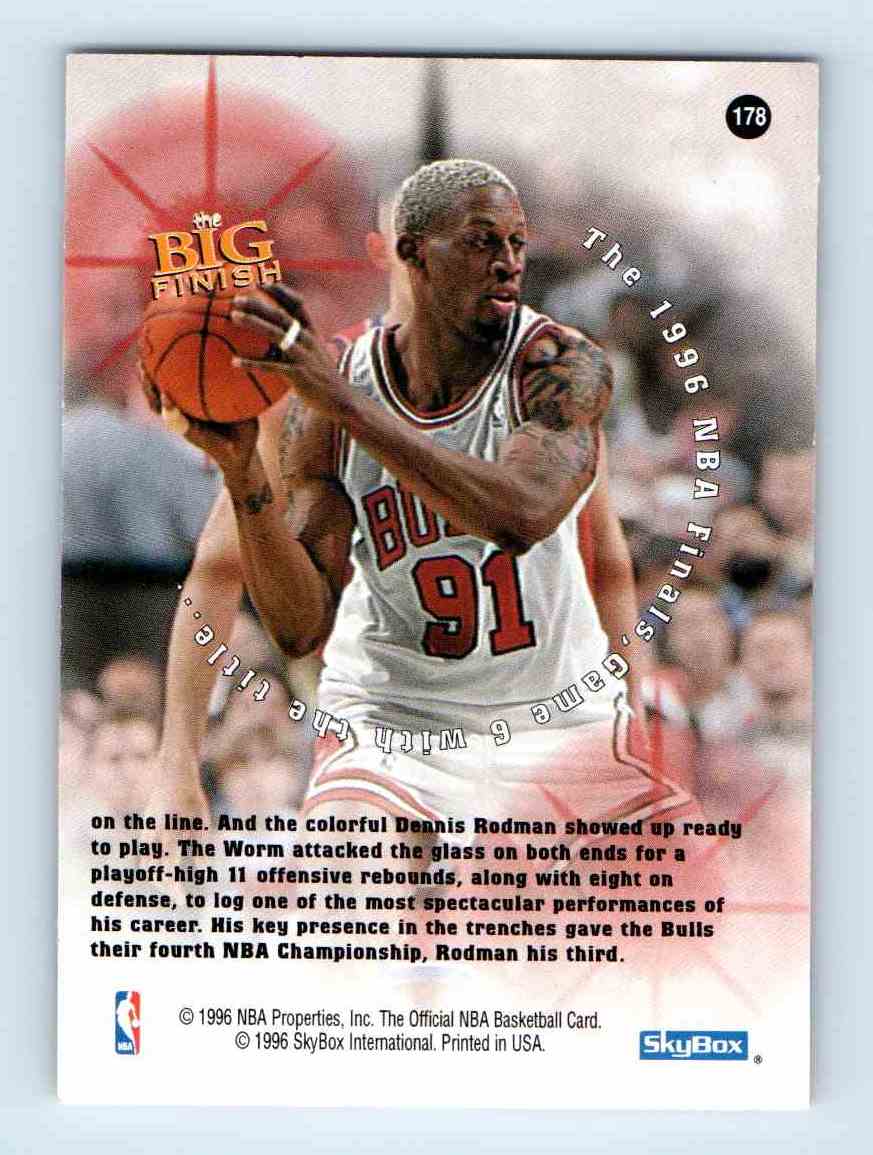 1996-97 NBA Hoops Dennis Rodman Chicago Bulls #178 | eBay