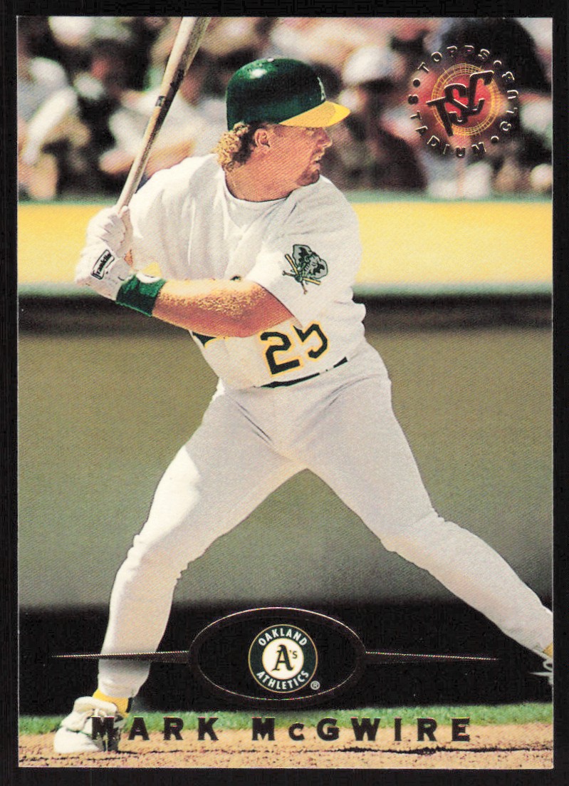 MARK MCGWIRE 1995 STADIUM CLUB #289 OAKLAND ATHLETICS | eBay
