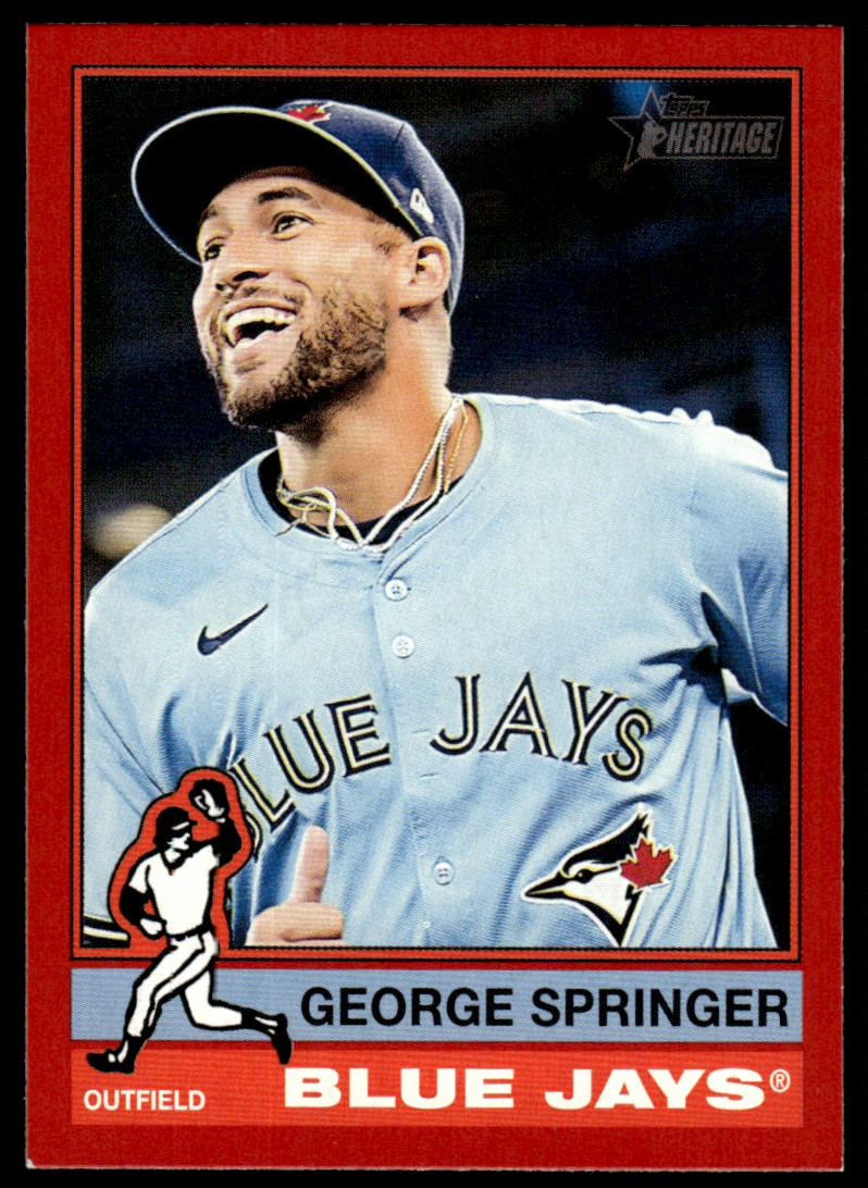 2025 Topps Heritage Red George Springer Toronto Blue Jays #393 | eBay
