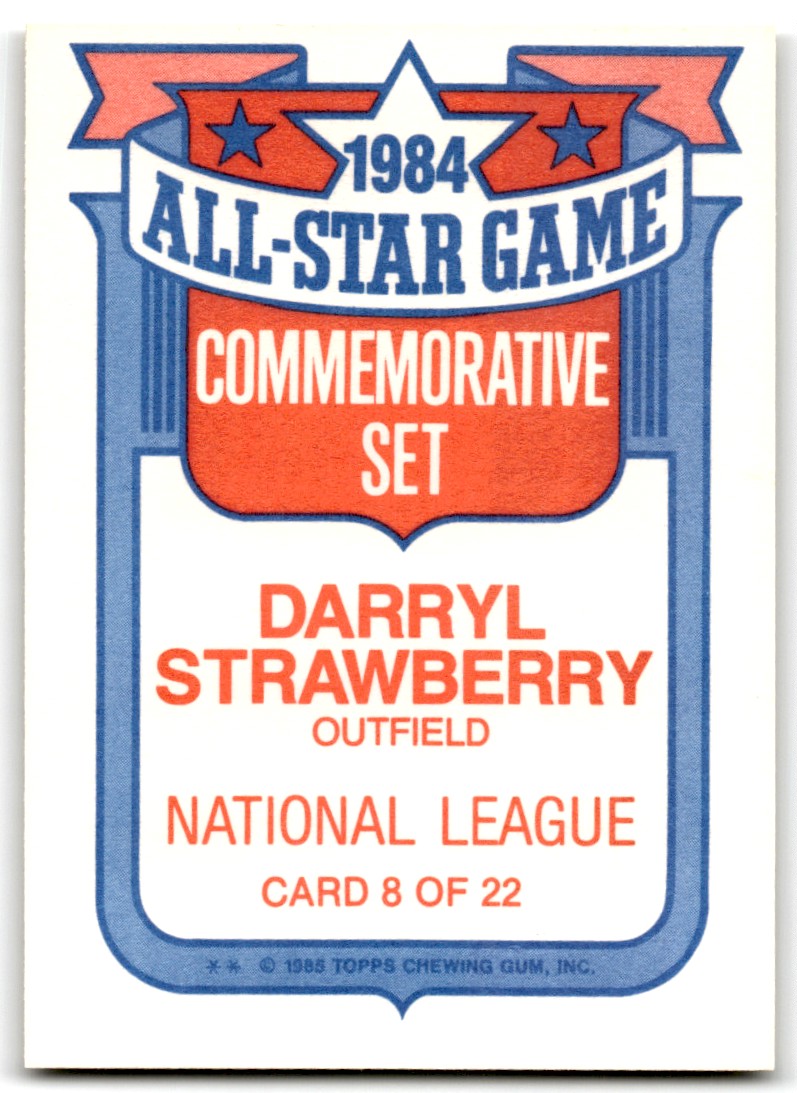 1985 TOPPS GLOSSY ALL-STARS DARRYL STRAWBERRY NEW YORK METS #8 | eBay