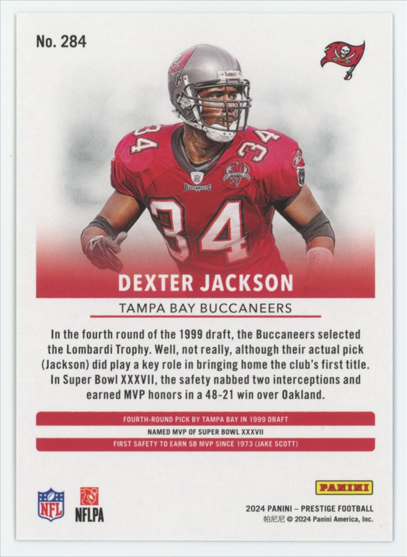 2024 Blue Premium Xtra Points Dexter Jackson 190/299 Tampa Bay