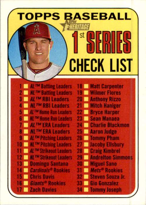 2018 Topps Baseball Check List eBay