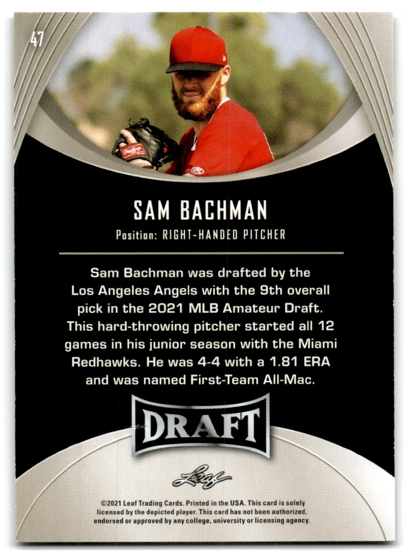 2021 Leaf Draft Cristian Hernandez #4 card back image