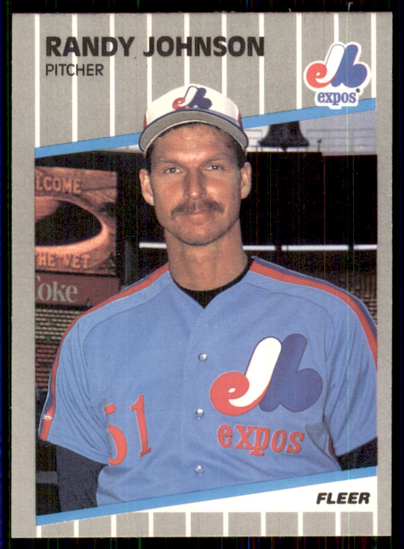 その他 RANDY JOHNSON ROOKIE 1989 Topps Randy Johnson #647 ROOKIE CARD-ERROR LOT EXPOS IN