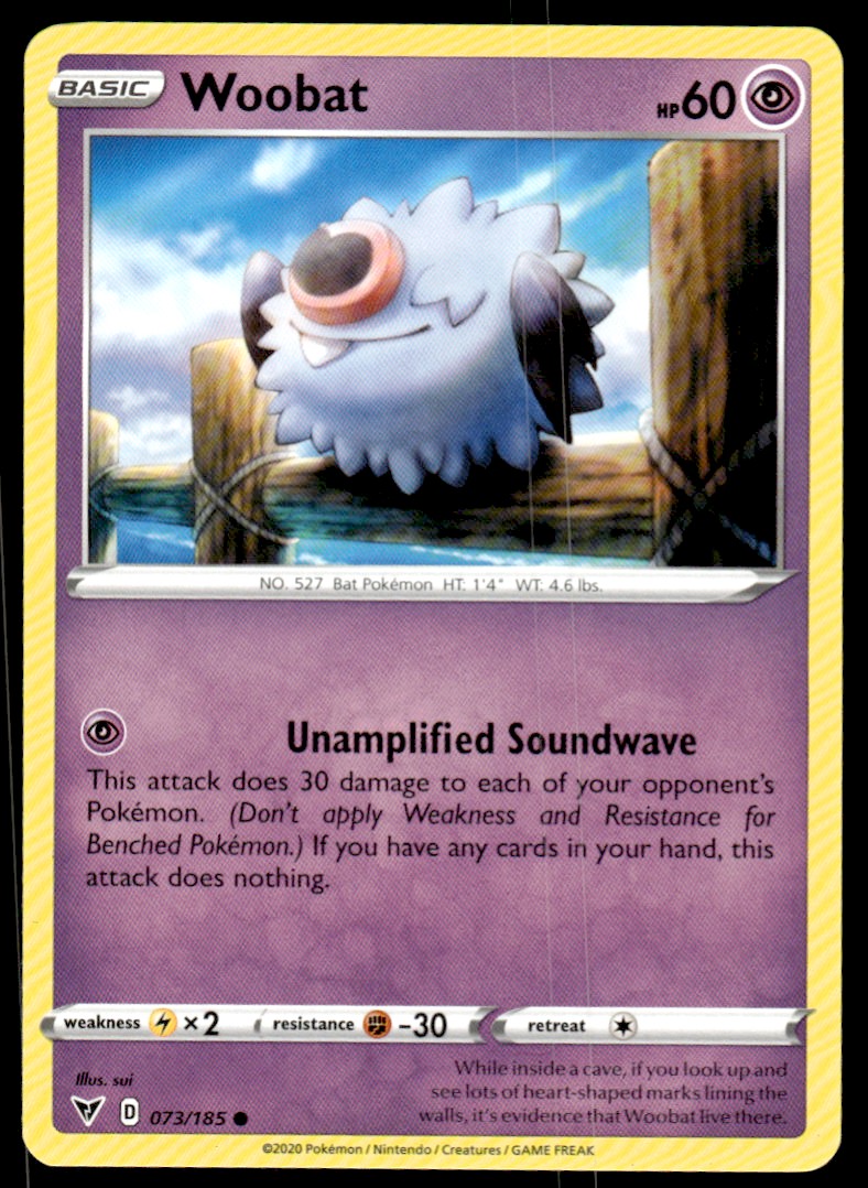 pokemon woobat card (Master Ball Pattern) 036/086 Raw Trading card games Pokemon Trading Card Game 032/091