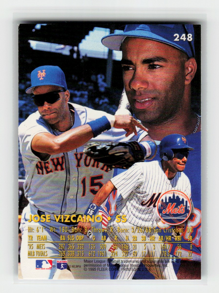 1996 Fleer Ultra Jose Vizcaino #248 card back image