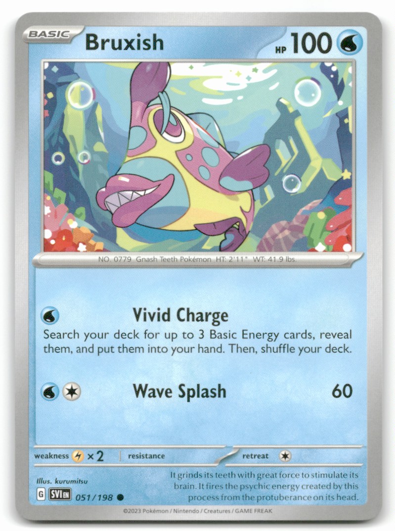 bruxish pokemon card - 200/191 - Surging Sparks Card Type Pokemon Trading Card TCG Bruxish