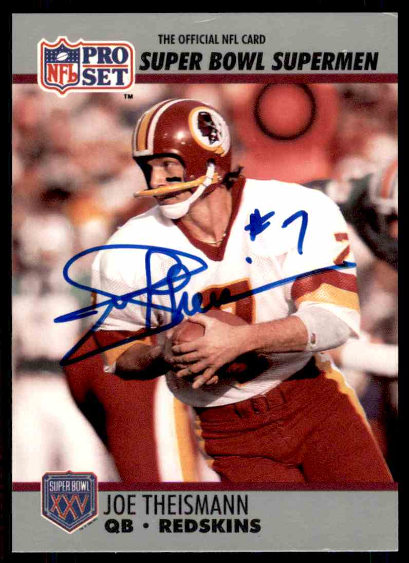 廃盤 osage サイン入り CDセット レア 1990 PRO SET SUPER BOWL WASHINGTON REDSKINS #133 JOE THEISMANN