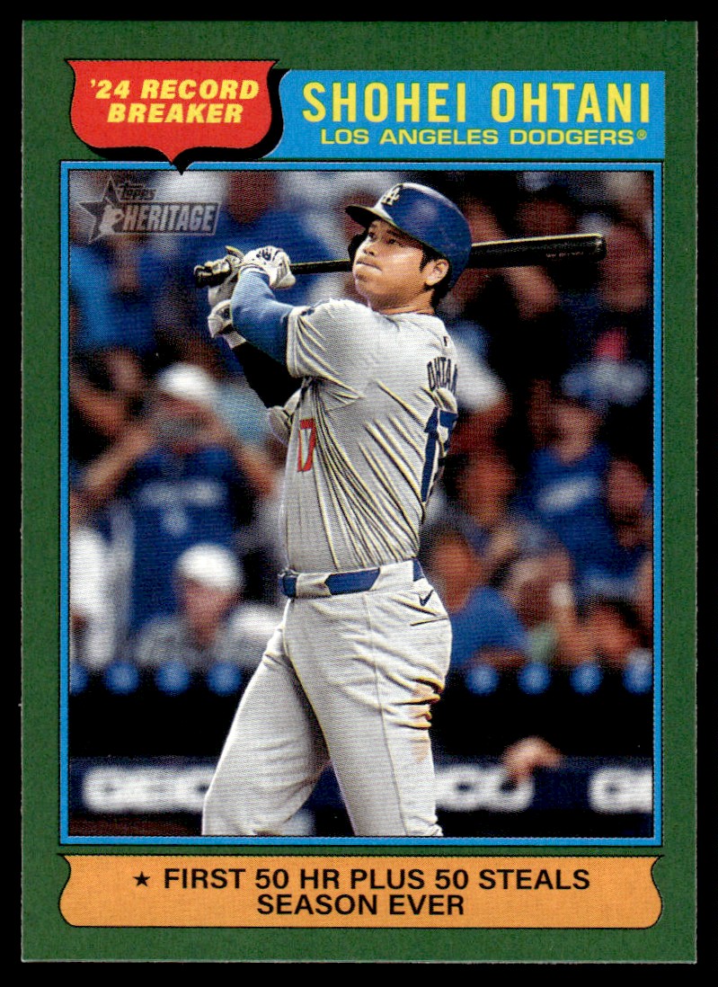 2025 Topps Heritage Green Border Shohei Ohtani Los Angeles
