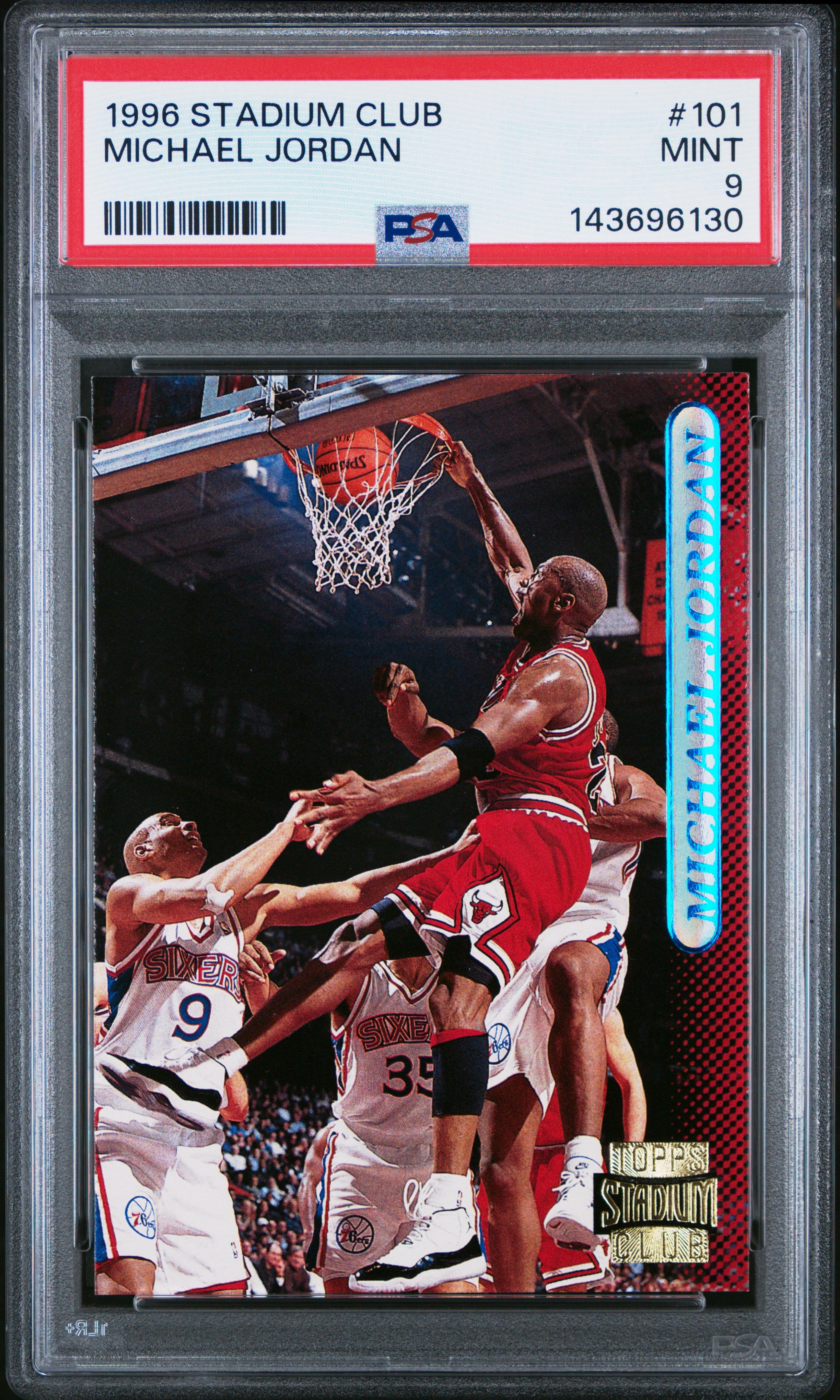 Michael Jordan 1996-97 Topps Stadium Club PSA 9 #101 Chicago Bulls