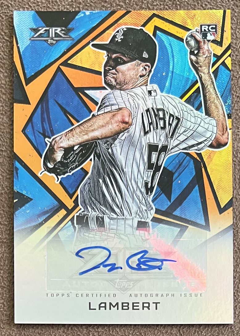 Jimmy Lambert 2021 Topps Fire Autograph Orange Rookie #AVJL /99