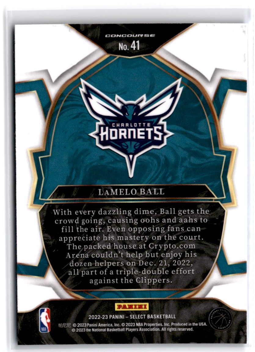 2023-24 Panini Select Concourse LaMelo Ball Charlotte Hornets #41 | eBay