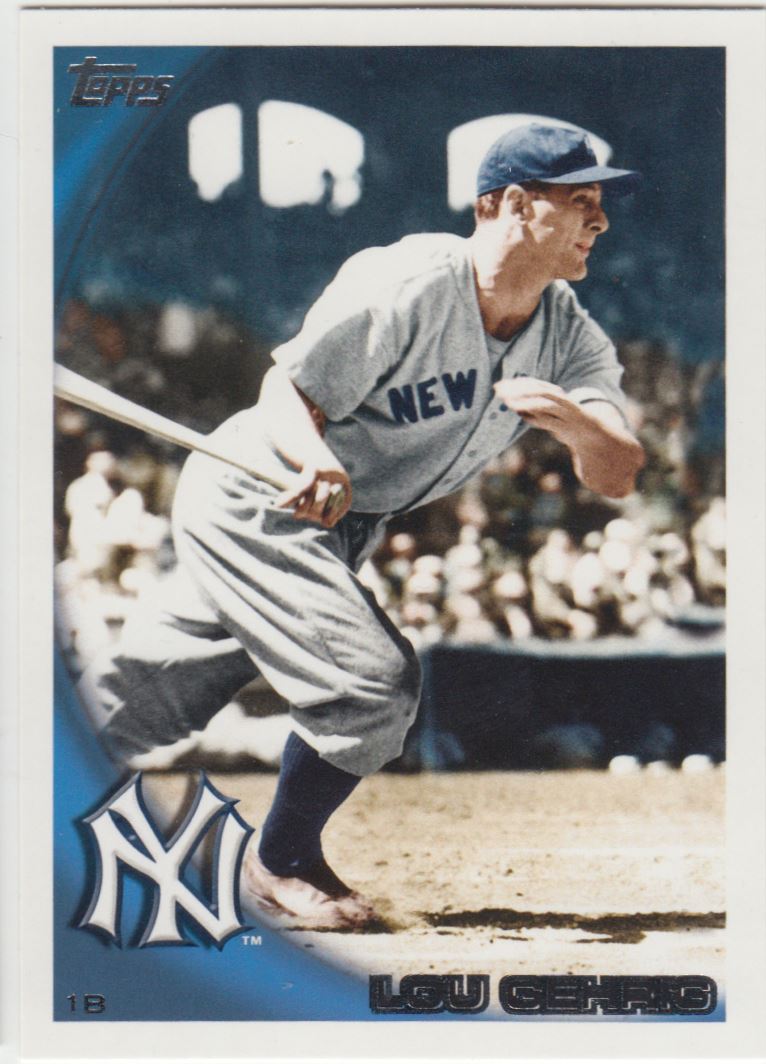 2010 Topps Lou Gehrig #250C card front image