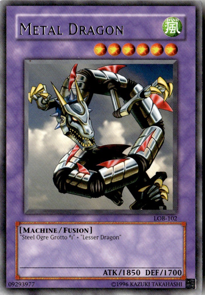 2002 Yugioh Legend of Blue Eyes Metal Dragon (Rare) #LOB-102 | eBay