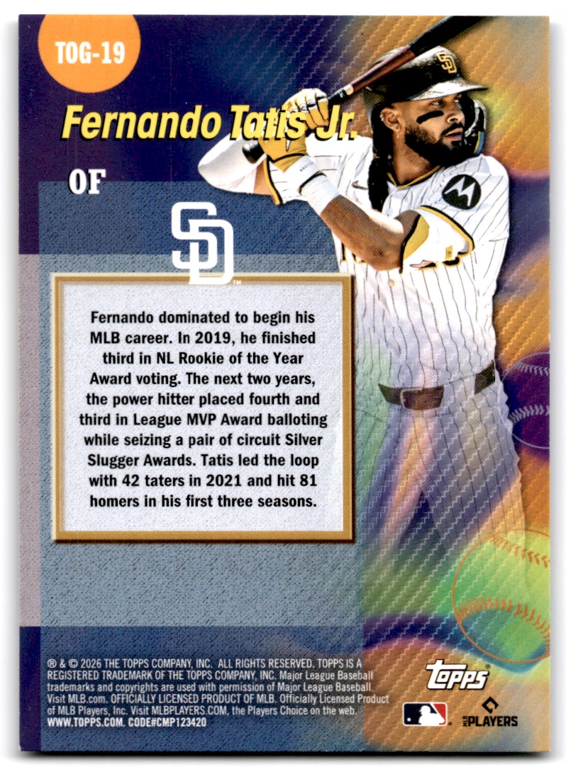 2026 Topps Series 1 Titans Of The Game Fernando Tatis Jr. San