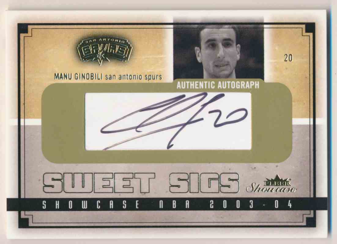 manu ginobili autograph