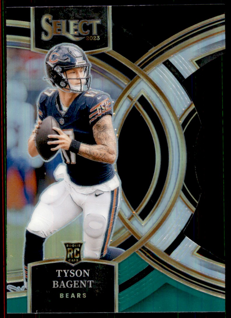 2023 Panini Select Black Green Prizm Die-Cut Tyson Bagent RC Chicago Bears #123