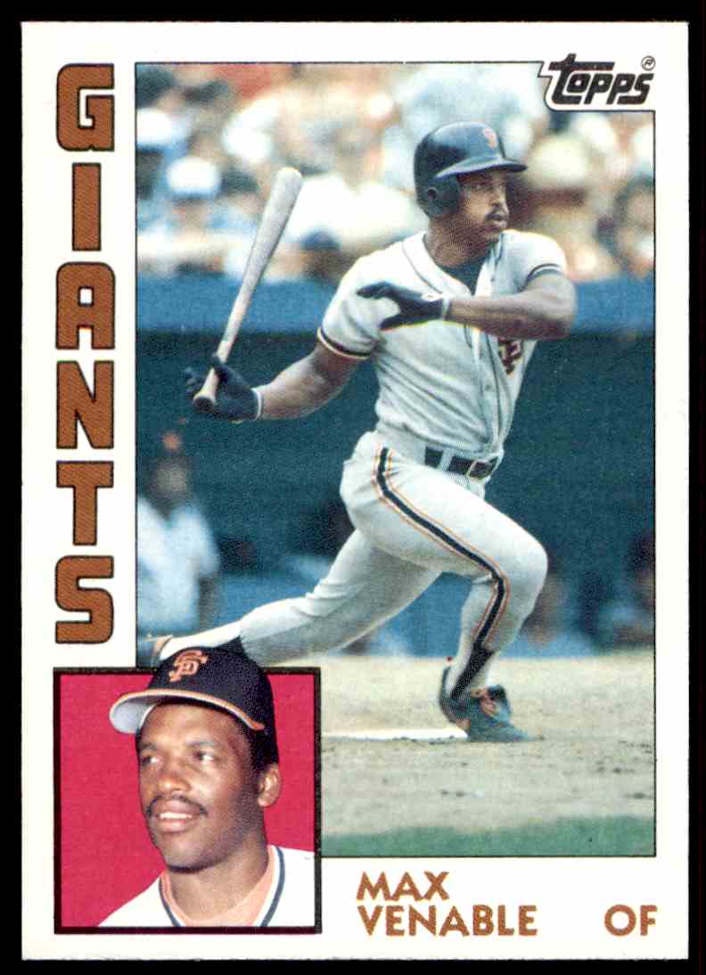 1984 Topps MLB Baseball Max Venable #58