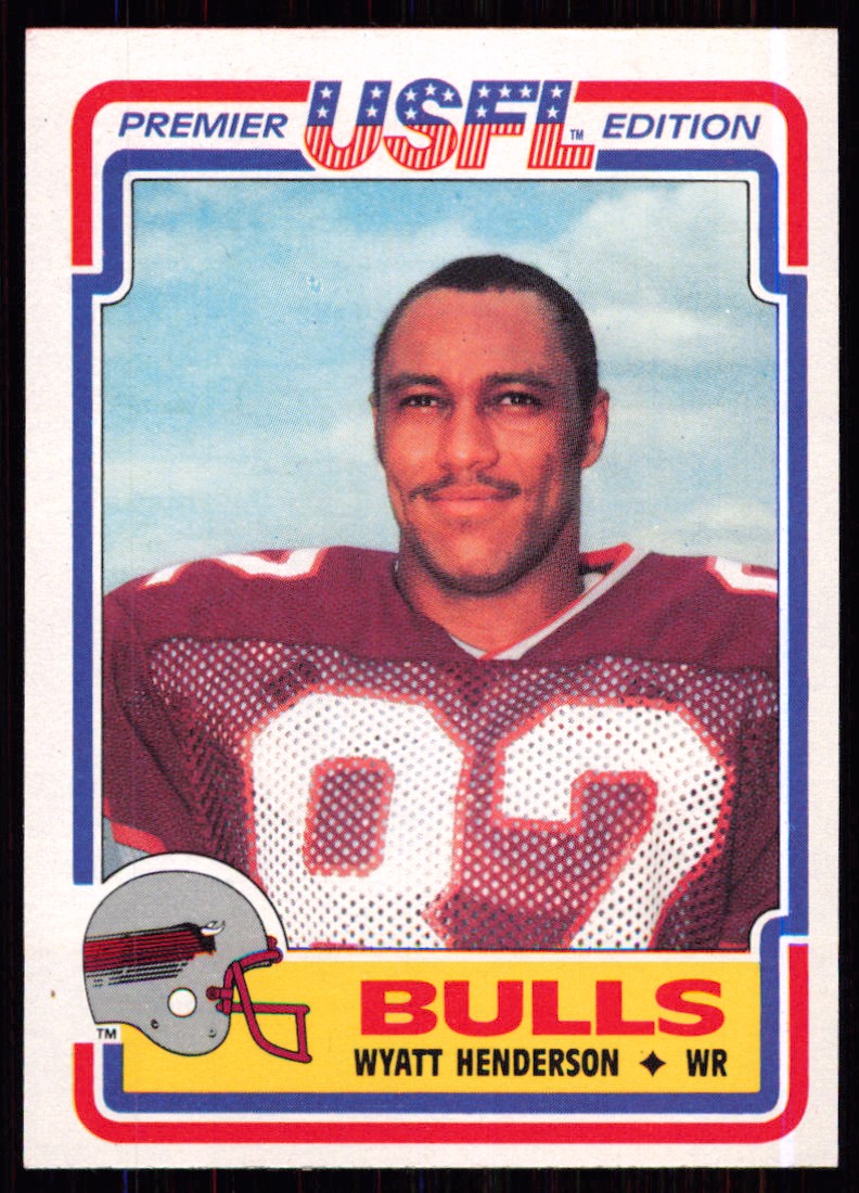 1984 Topps USFL Wyatt Henderson Jacksonville Bulls #41 | eBay